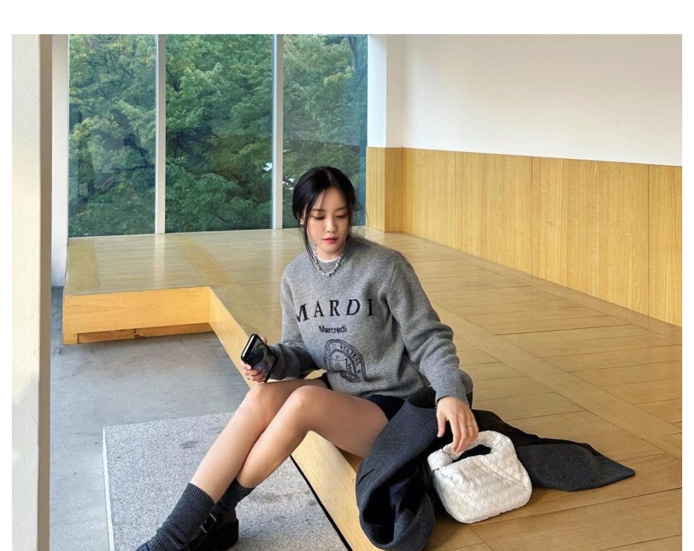 보테가베네타 미니 조디백 포리지 - 허시백 가방